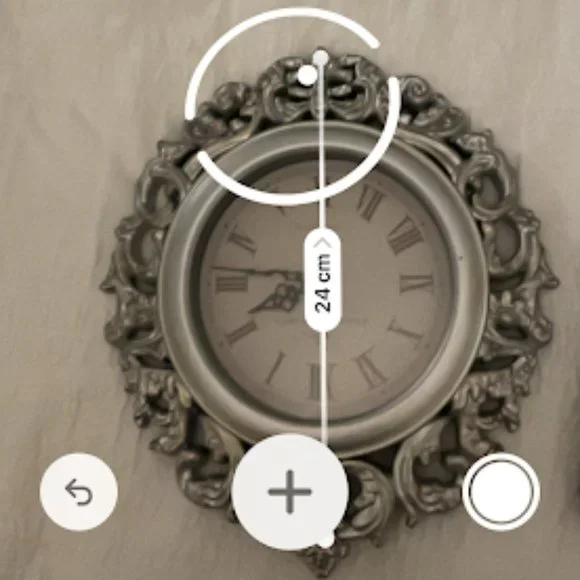 Fancy Silver Clock - Picture 2 of 2